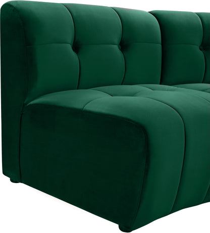 Yara Green Velvet 10pc. Modular Sectional PC