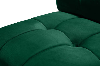 Yara Green Velvet 10pc. Modular Sectional PC