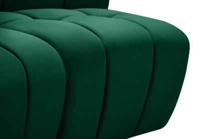 Yara Green Velvet 10pc. Modular Sectional PC