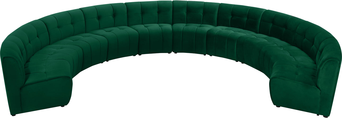 yara green velvet 10pc. modular sectional pc