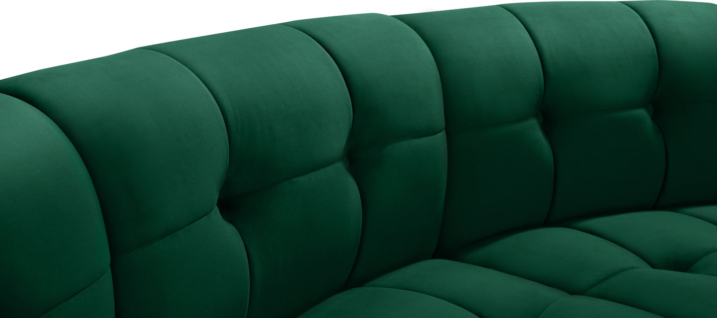 yara green velvet 10pc. modular sectional pc