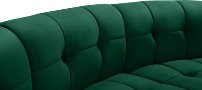 Yara Green Velvet 10pc. Modular Sectional PC