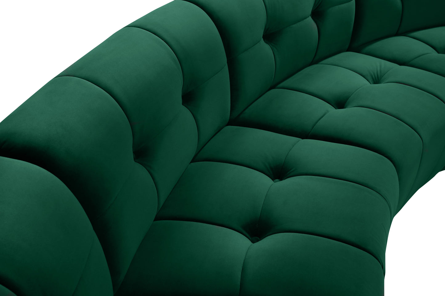 yara green velvet 10pc. modular sectional pc