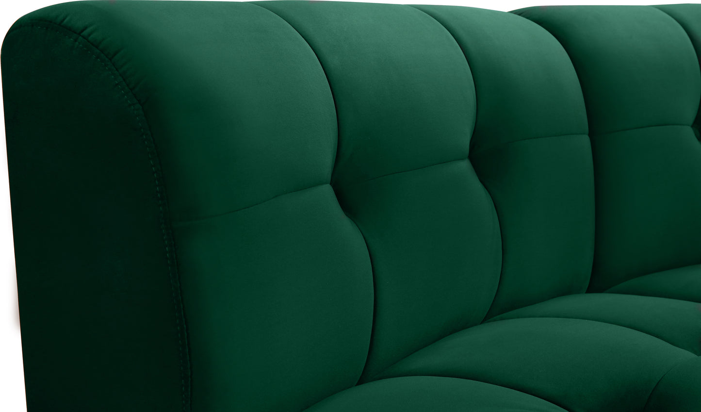 yara green velvet 10pc. modular sectional pc