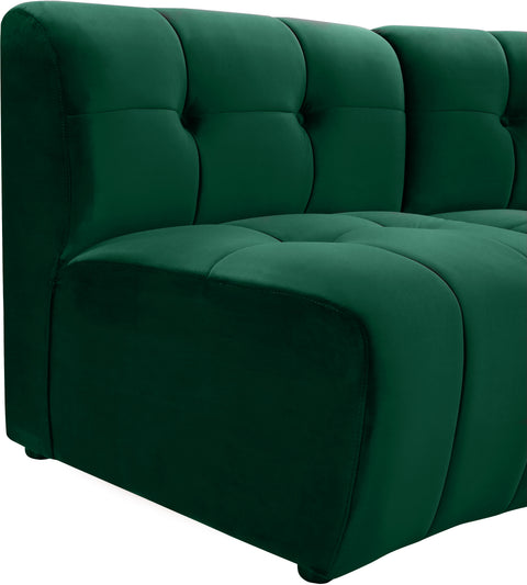 Yara Green Velvet 2pc. Modular Sectional PC