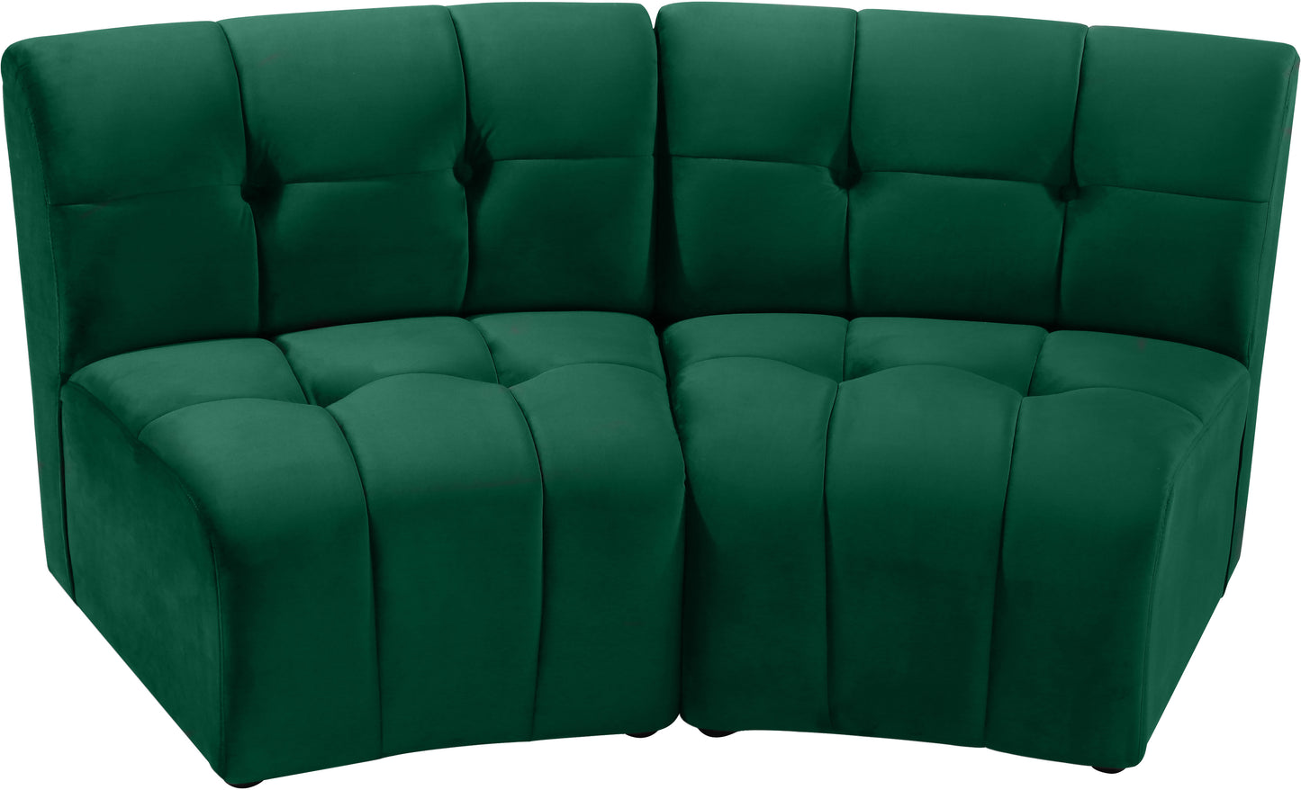 yara green velvet 2pc. modular sectional pc