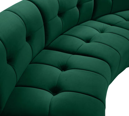 Yara Green Velvet 2pc. Modular Sectional PC