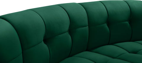 Yara Green Velvet 4pc. Modular Sectional PC