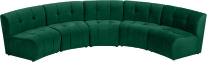 Yara Green Velvet 5pc. Modular Sectional PC