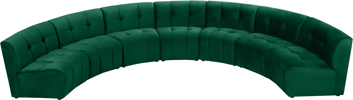 yara green velvet 7pc. modular sectional pc