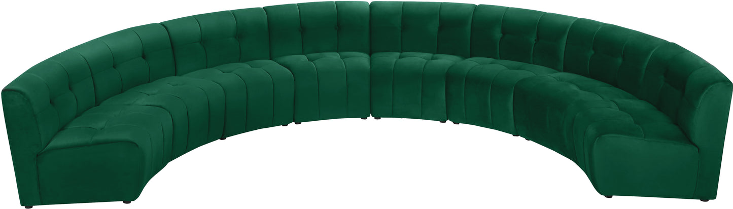 yara green velvet 8pc. modular sectional pc