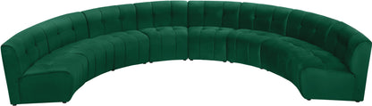 Yara Green Velvet 8pc. Modular Sectional PC