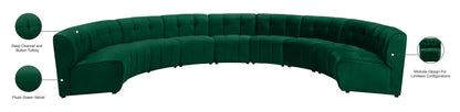 Yara Green Velvet 9pc. Modular Sectional PC