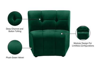 Yara Green Velvet Modular Chair C