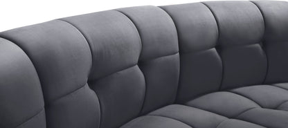 Yara Grey Velvet 10pc. Modular Sectional PC