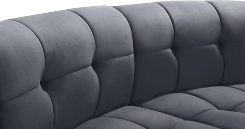 Yara Grey Velvet 2pc. Modular Sectional PC
