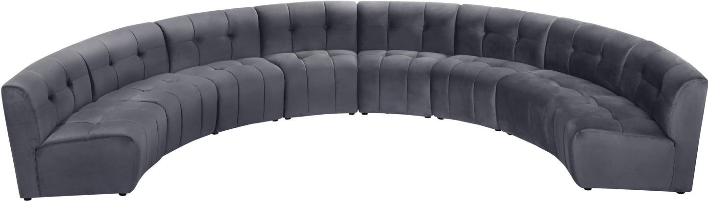 yara grey velvet 8pc. modular sectional pc