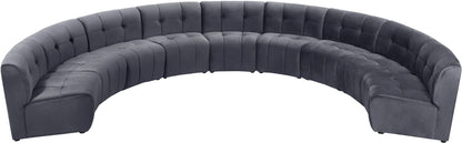 Yara Grey Velvet 9pc. Modular Sectional PC