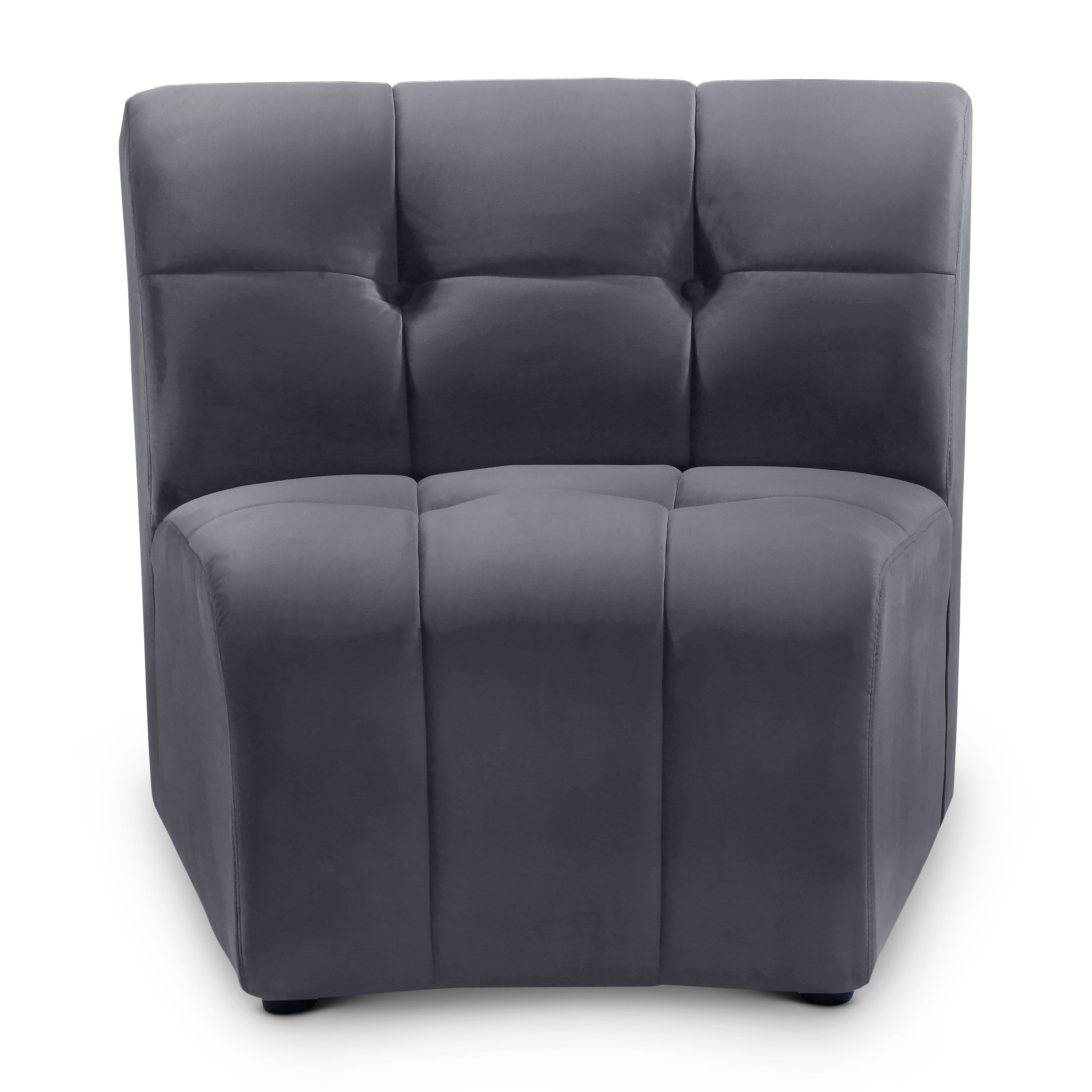 Yara Grey Velvet Modular Chair C – casabycoco