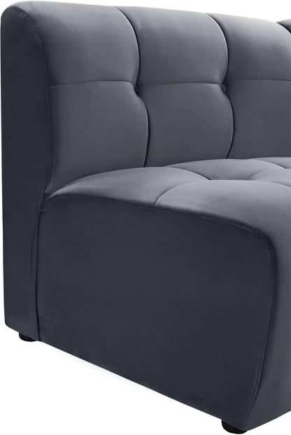 Yara Grey Velvet Modular Chair C