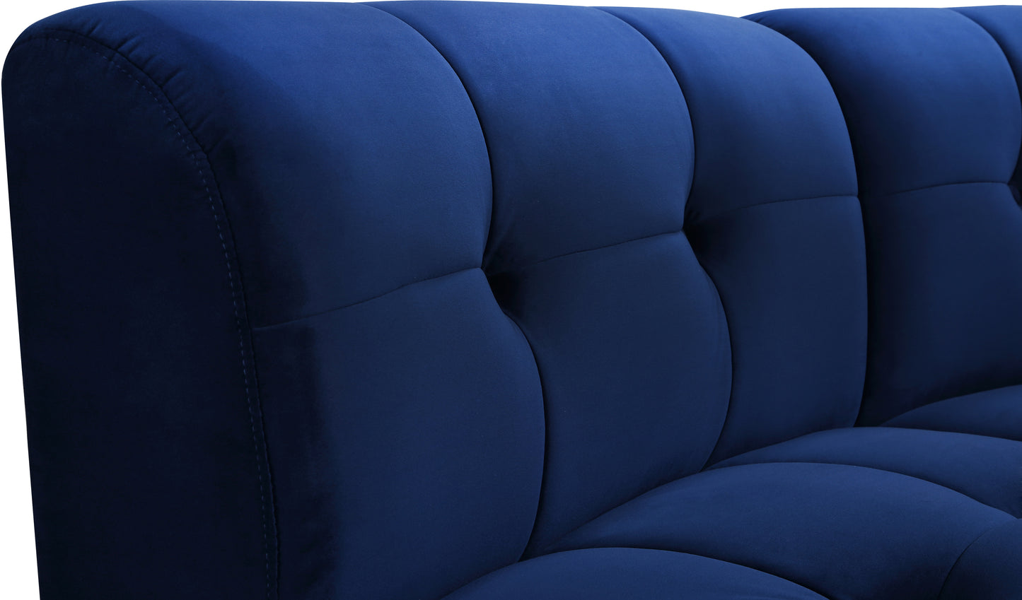 yara navy velvet 10pc. modular sectional pc