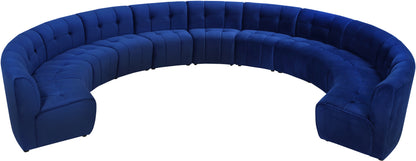 Yara Navy Velvet 11pc. Modular Sectional PC