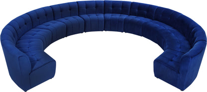 Yara Navy Velvet 12pc. Modular Sectional PC