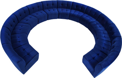 Yara Navy Velvet 13pc. Modular Sectional PC