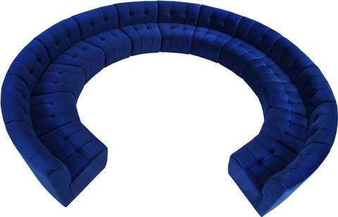 Yara Navy Velvet 13pc. Modular Sectional PC