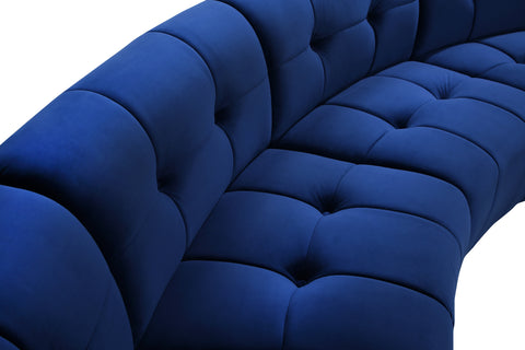 Yara Navy Velvet 13pc. Modular Sectional PC