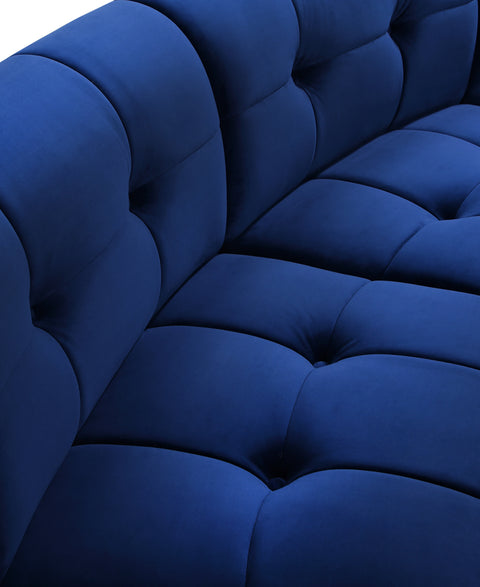 Yara Navy Velvet 2pc. Modular Sectional PC