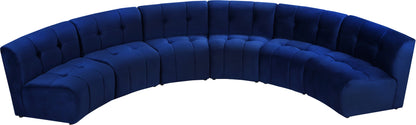 Yara Navy Velvet 6pc. Modular Sectional PC