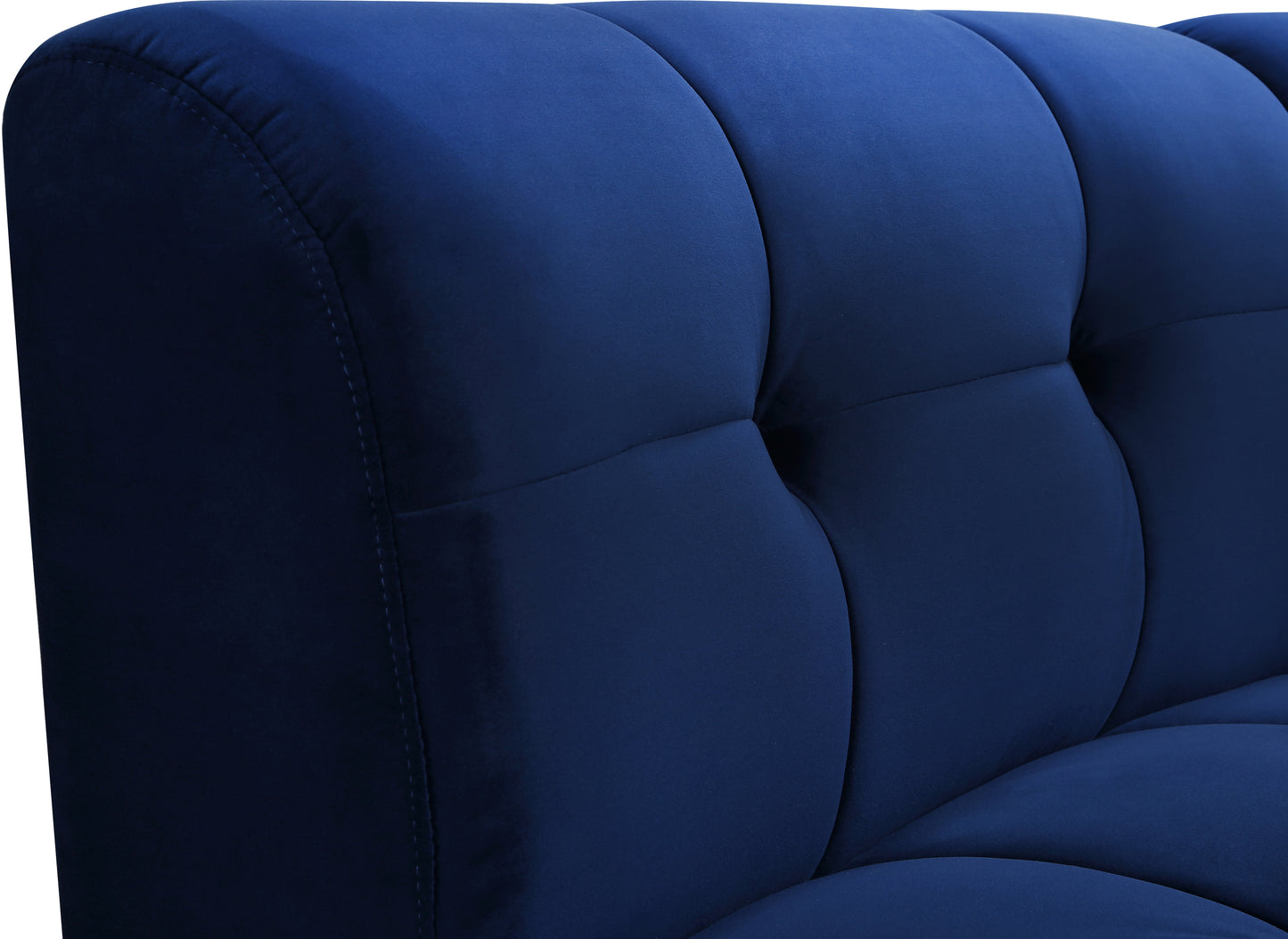 yara navy velvet modular chair c