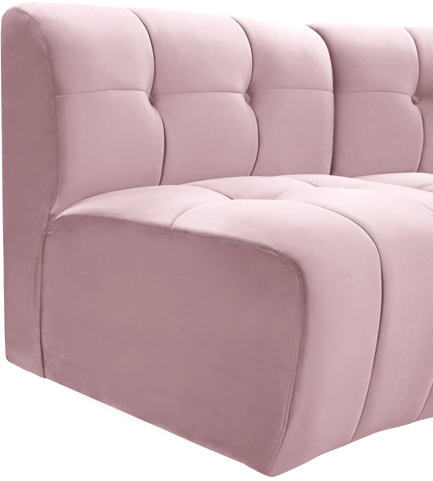 yara pink velvet 10pc. modular sectional pc