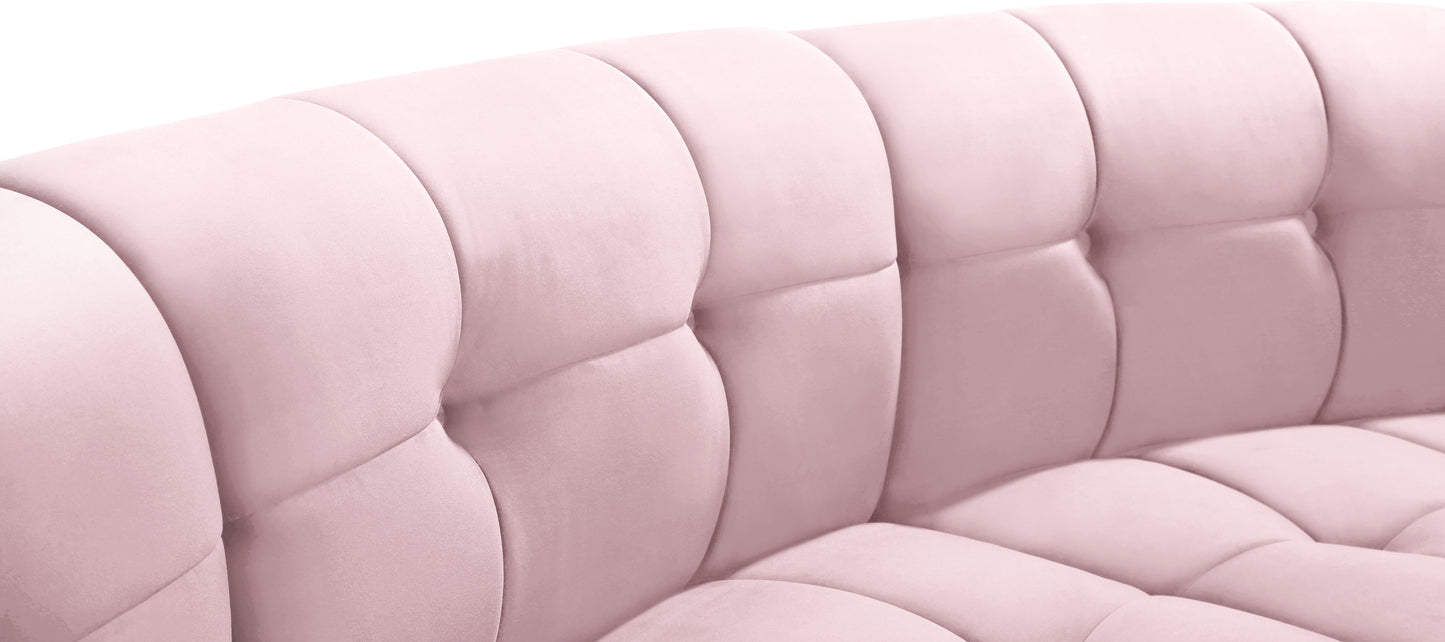 yara pink velvet 10pc. modular sectional pc