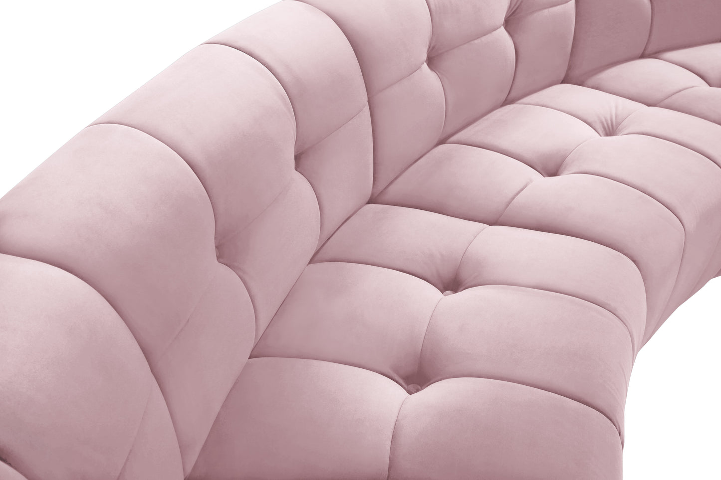 yara pink velvet 10pc. modular sectional pc