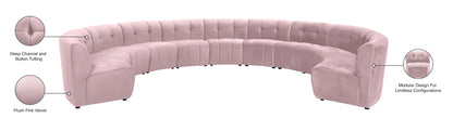 Yara Pink Velvet 11pc. Modular Sectional PC