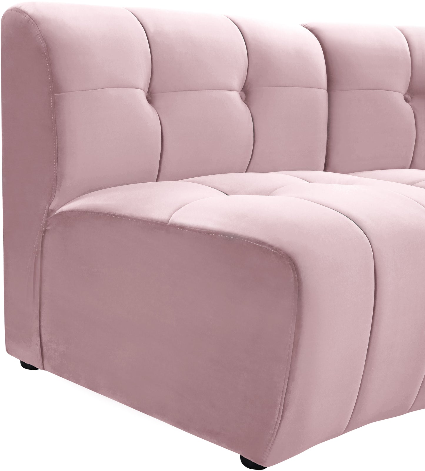 yara pink velvet 11pc. modular sectional pc