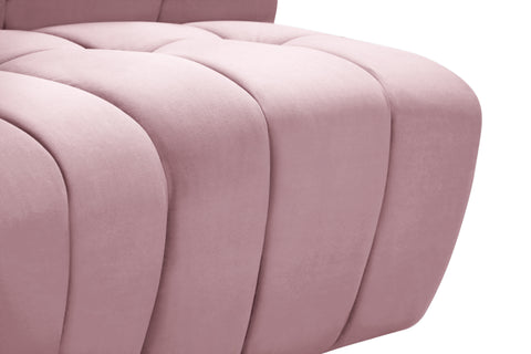 Yara Pink Velvet 2pc. Modular Sectional PC