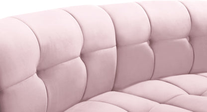 Yara Pink Velvet 2pc. Modular Sectional PC