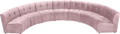 Yara Pink Velvet 7pc. Modular Sectional PC