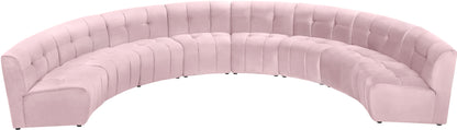 Yara Pink Velvet 8pc. Modular Sectional PC