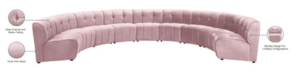 Yara Pink Velvet 9pc. Modular Sectional PC