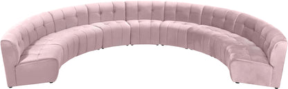 Yara Pink Velvet 9pc. Modular Sectional PC