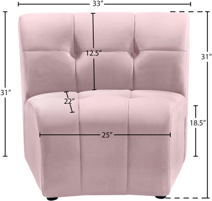 Yara Pink Velvet Modular Chair C