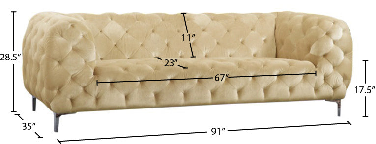 theodore beige velvet sofa s