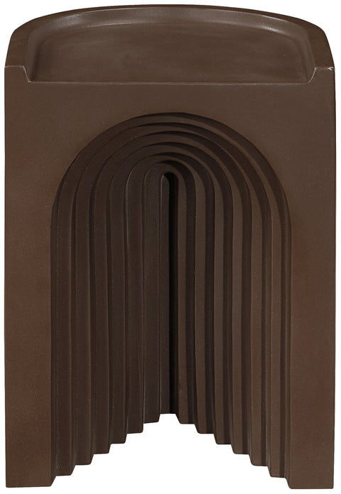 Yara Brown Concrete Indoor/Outdoor End Table, 1 Piece
