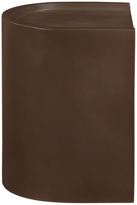 Yara Brown Concrete Indoor/Outdoor End Table, 1 Piece