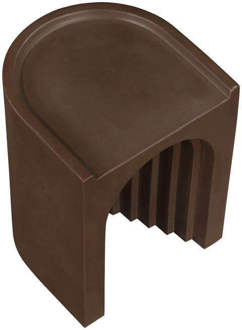 Yara Brown Concrete Indoor/Outdoor End Table, 1 Piece