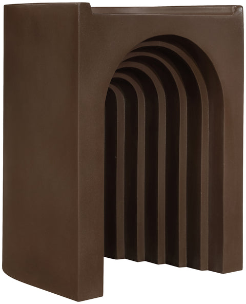 Yara Brown Concrete Indoor/Outdoor End Table, 1 Piece